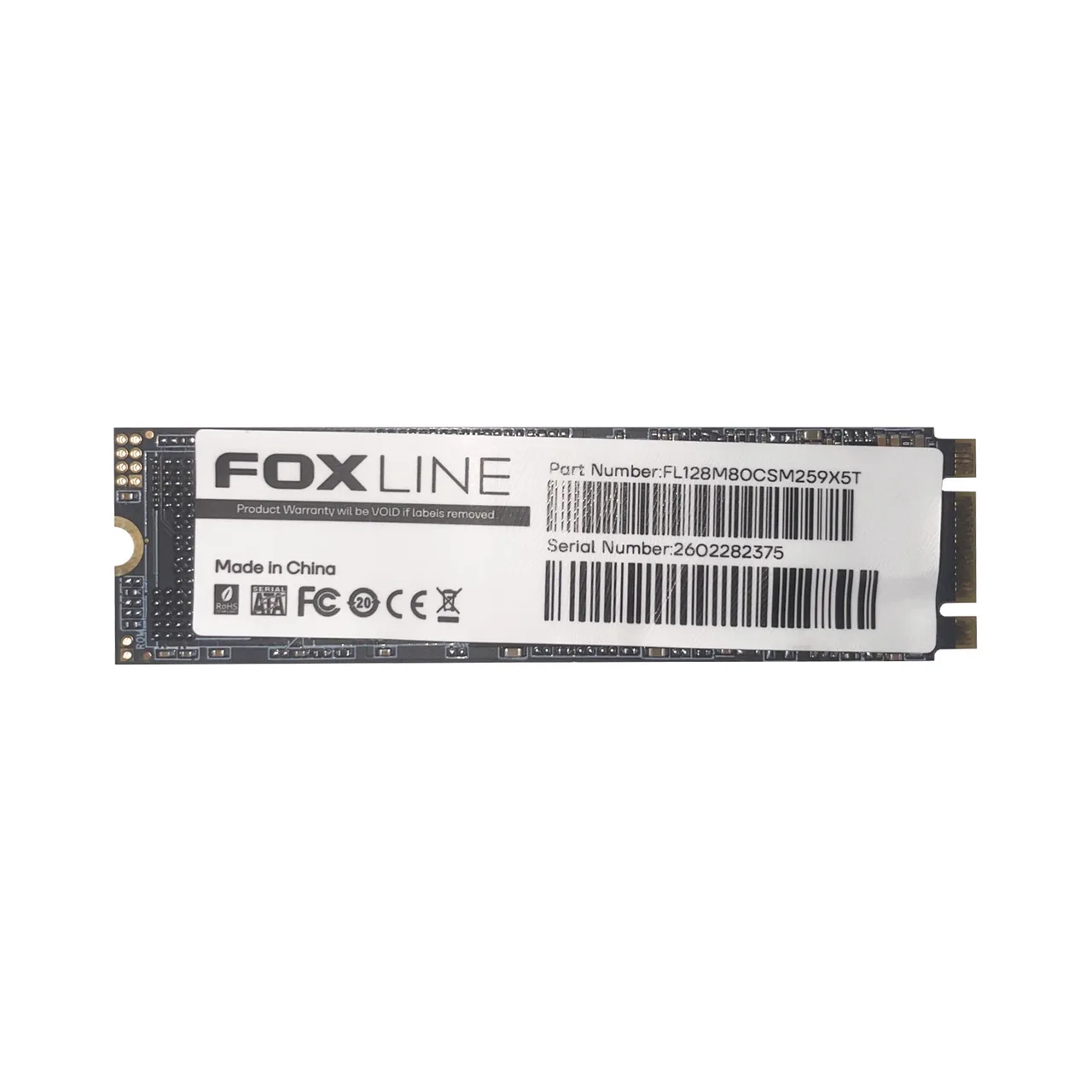 Твердотельный накопитель SSD FoxLine M.2 SATA 2280 128 Гб X5T — фото 1