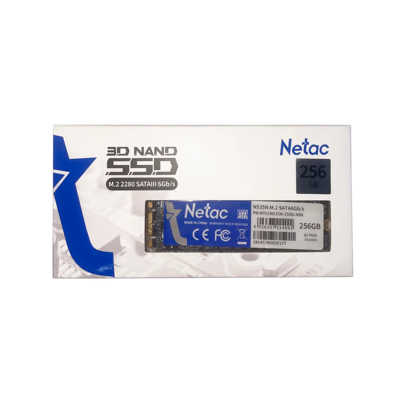 Твердотельный накопитель SSD Netac M.2 SATA 2280 256 Гб N535N — фото 1