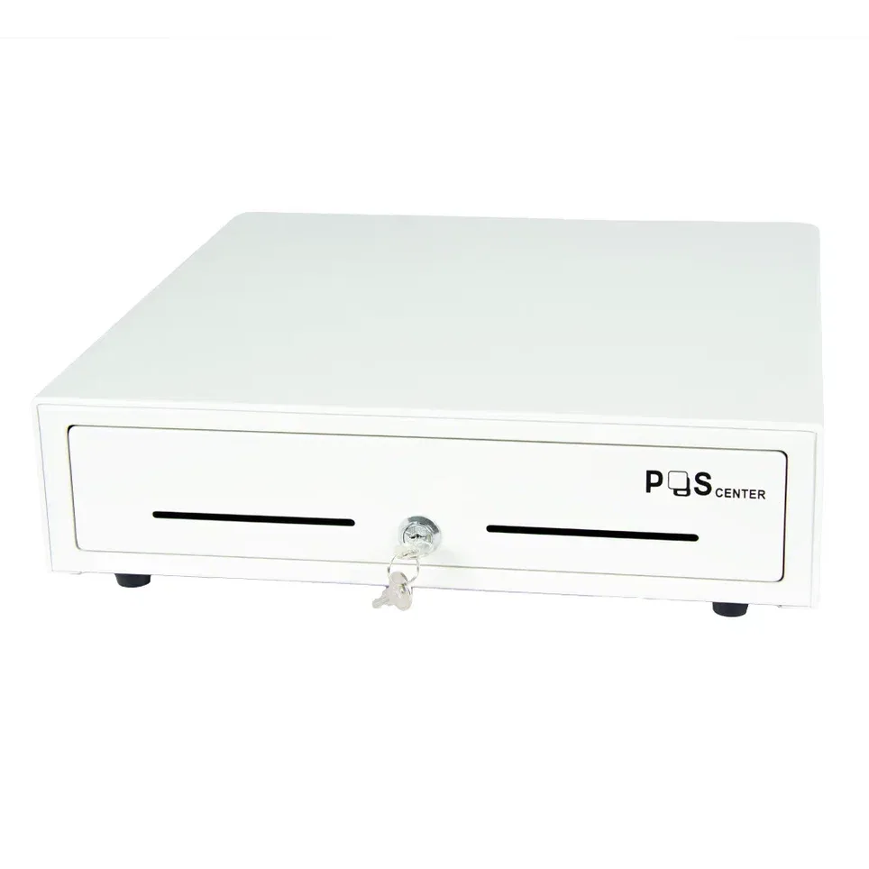 Денежный ящик POScenter 16K5 410x420x100 распайка для "Epson/АТОЛ, без датчика открытой крышки", белый — фото 1