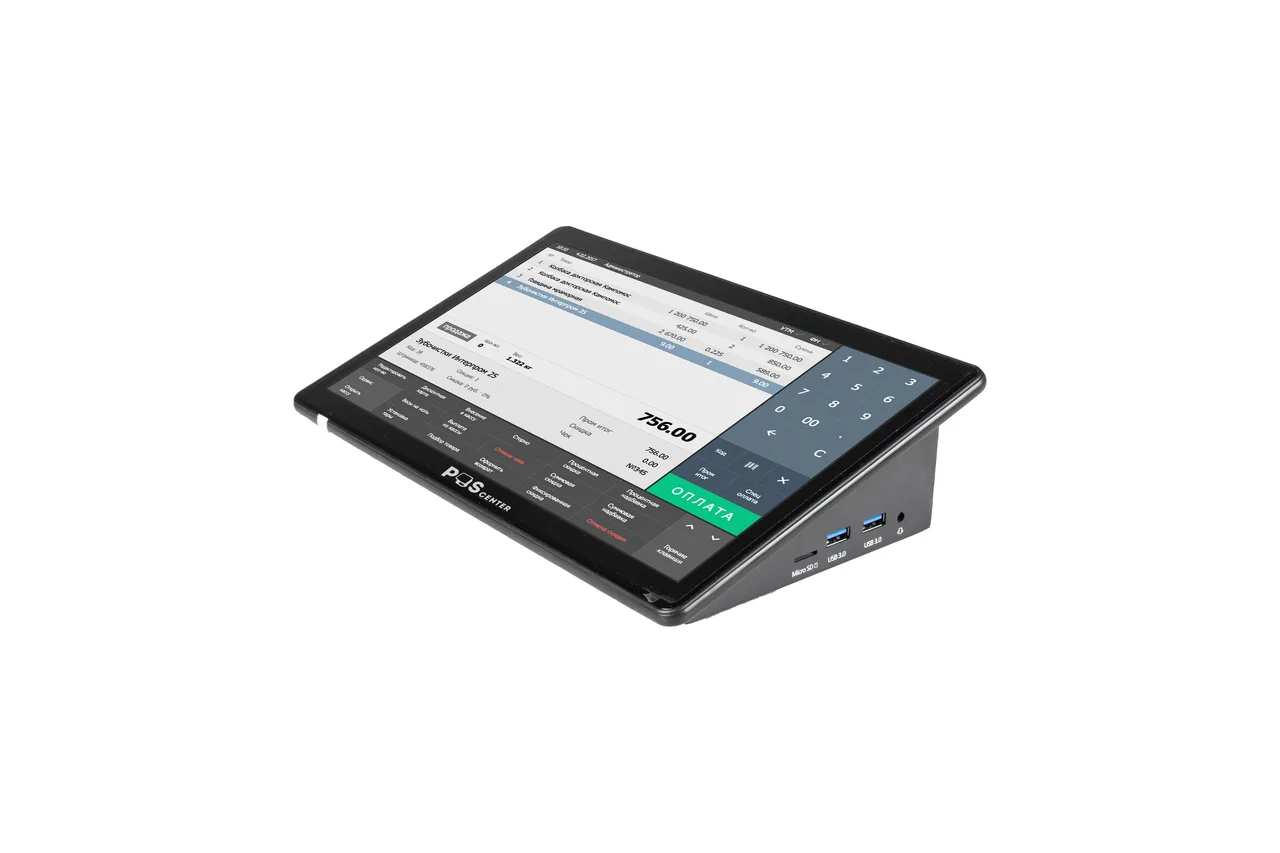 Компактный сенсорный POS-терминал POScenter Wise Pro (11.6", P-CAP, J4125, RAM 4Gb, eMMC 64Gb, WiFi, BT) без ОС — фото 1