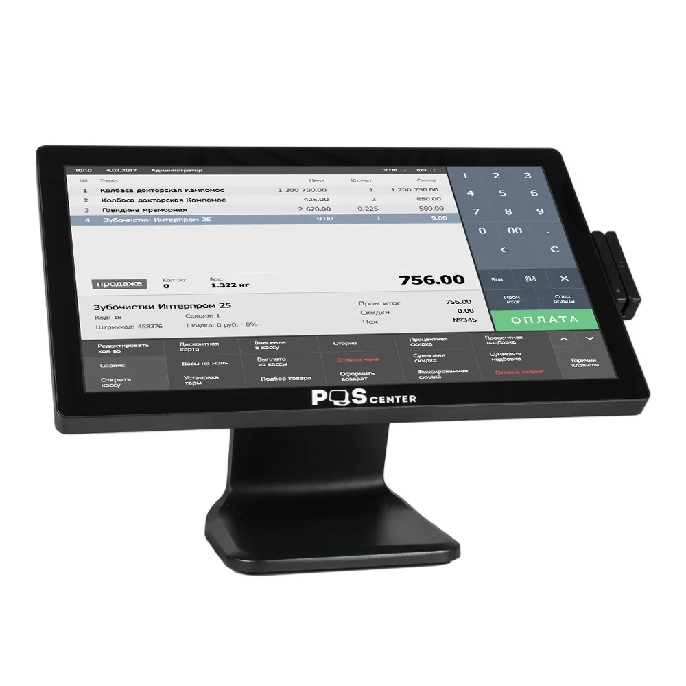 Сенсорный моноблок POScenter POS101 (21.5", PCAP, i5-8260U, RAM 8 Gb, SSD M2 256Gb, MSR) без ОС — фото 1
