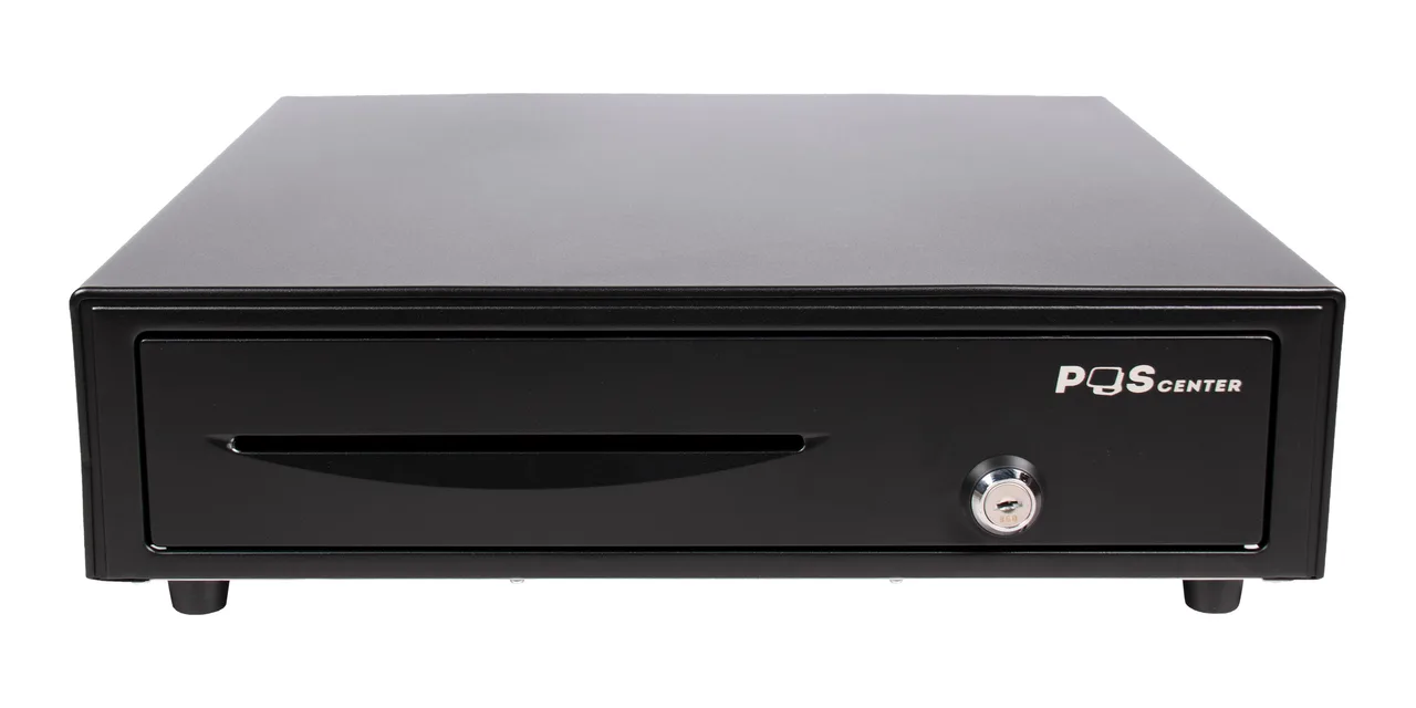 Денежный ящик POScenter 16E 410x420x100 распайка для "Epson/АТОЛ, без датчика открытой крышки", черный — фото 1