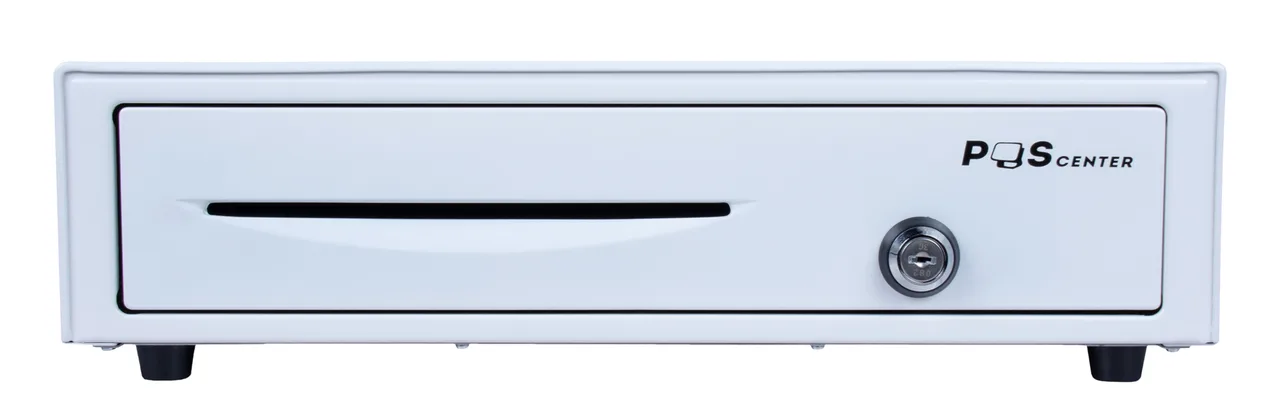 Денежный ящик POScenter 16E 410x415x100 распайка для "Epson/АТОЛ, без датчика открытой крышки", белый — фото 1