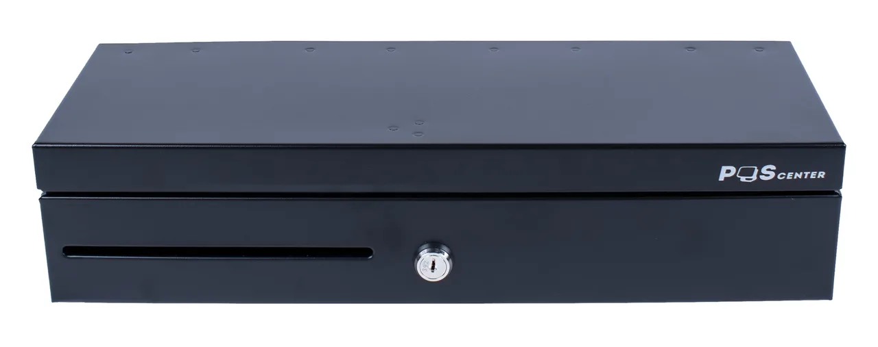 Денежный ящик POScenter 460E 460x170x100, распайка "Epson/АТОЛ, без датчика открытой крышки", черный — фото 1